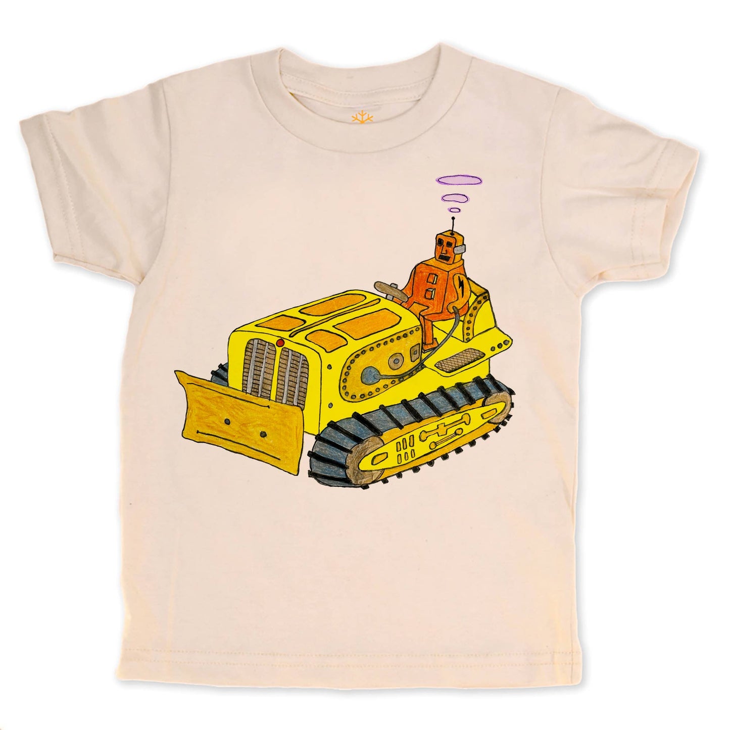 Robot Bulldozer - Natural Organic T-Shirt