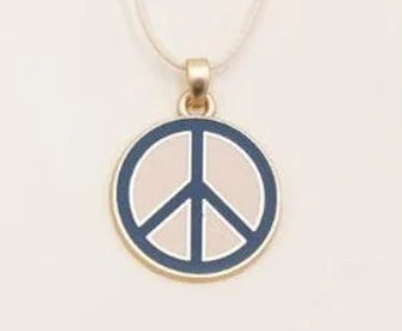 Enamel Necklace - Peace Sign