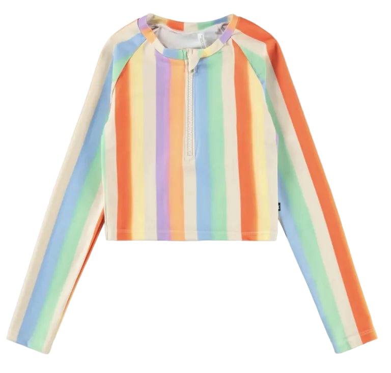 Nellie Rash Guard - Rainbow Paint