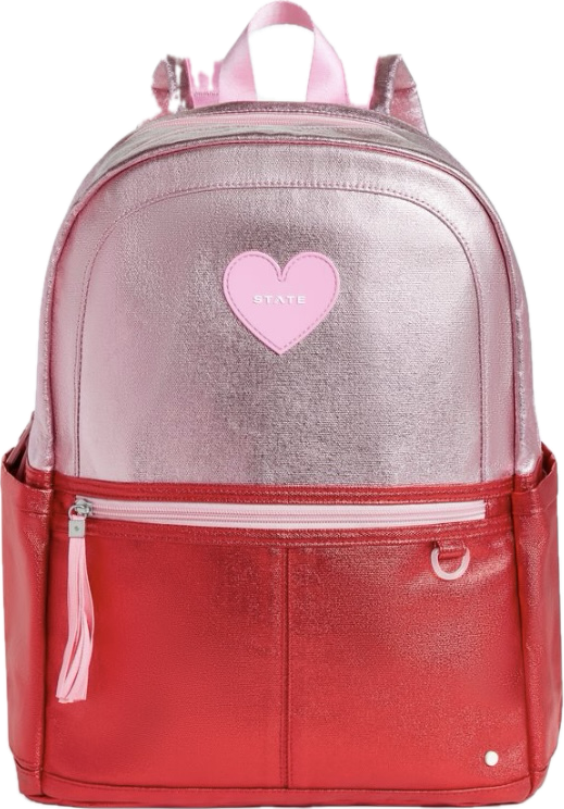Backpack - Kane Double Pocket - Pink/Red Colorblock