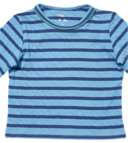 Edward Baby Tee Shirt - Ocean Stripe