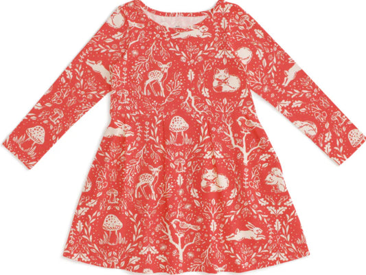 Madison Dress - Red Animal Tapestry