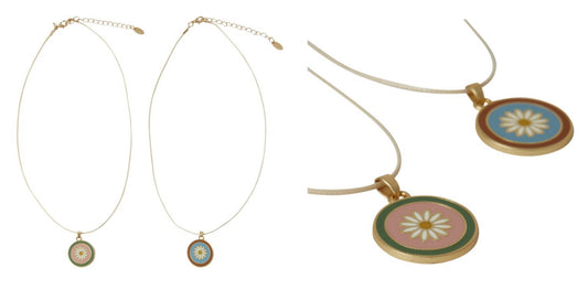 Enamel Necklace - Flower