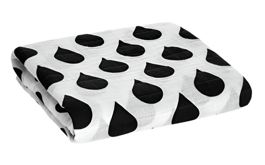 Organic Swaddle Blanket - Raindrops