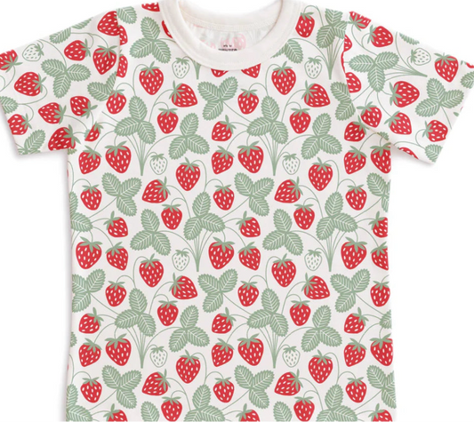 Tee Shirt SS - Strawberries Red/Green