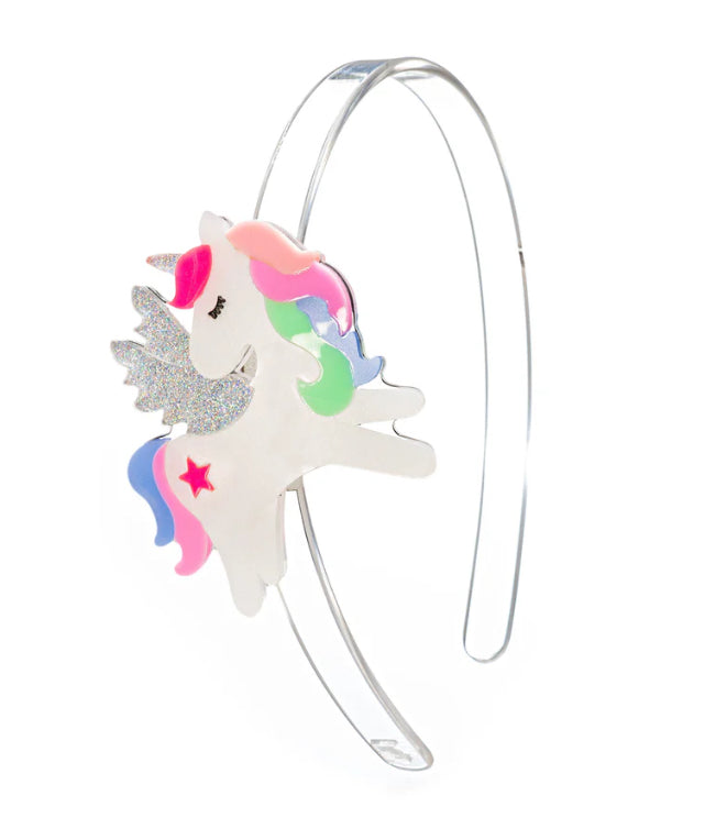 Headband - Unicorn - Coral Glitter