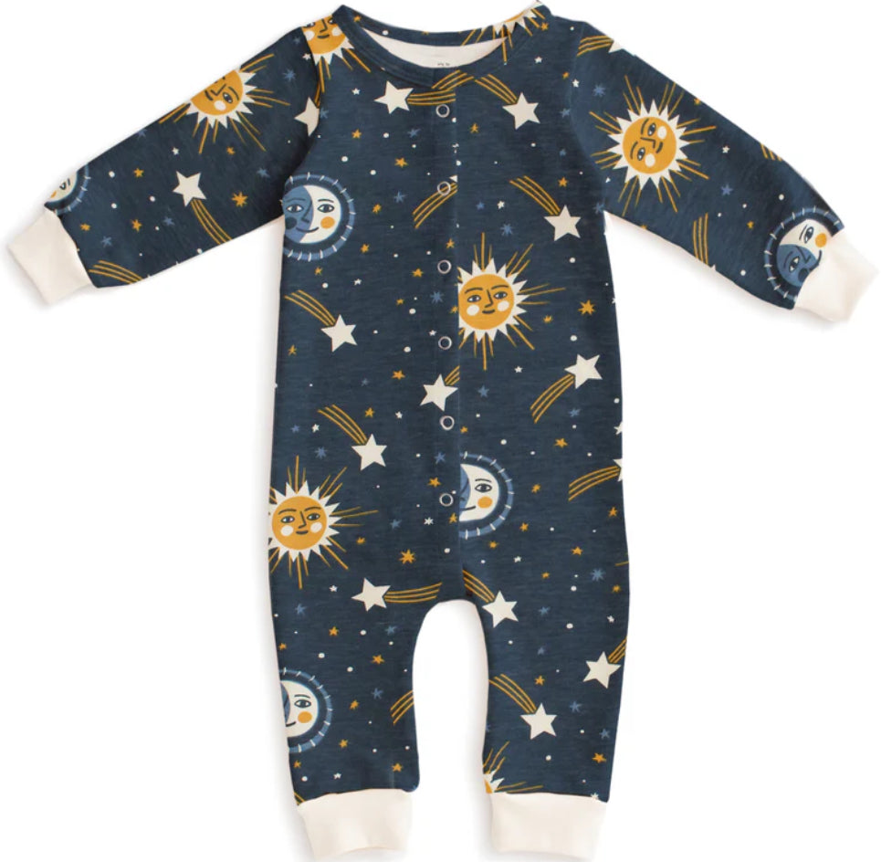 French Terry Jumpsuit - Celestial Navy