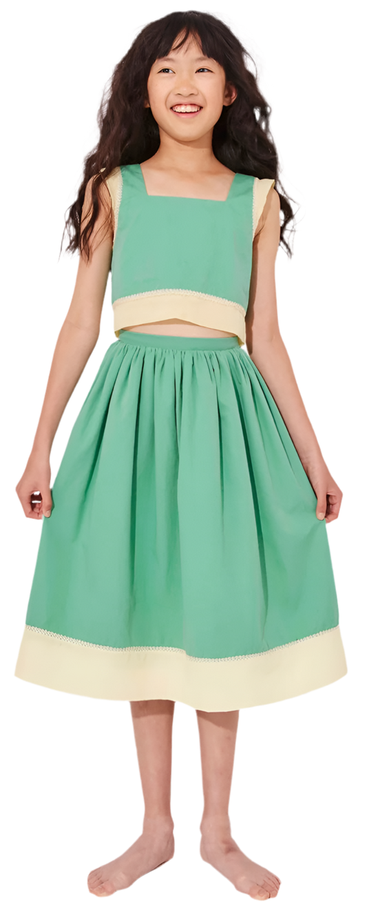 In a Roundabout Way Skirt - Verdigris