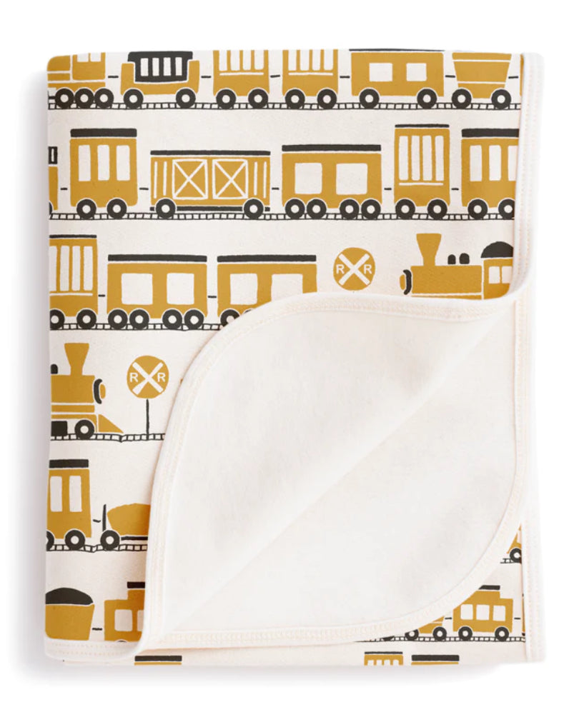 French Terry Blanket - Trains