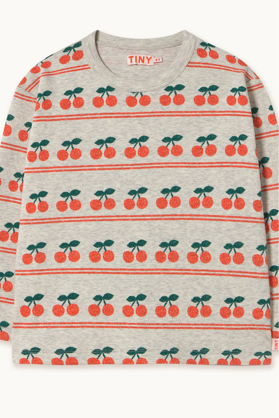 Cherry Pattern Rib Pants