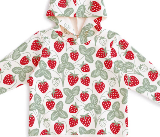 Hoodie - Strawberries Red & Green