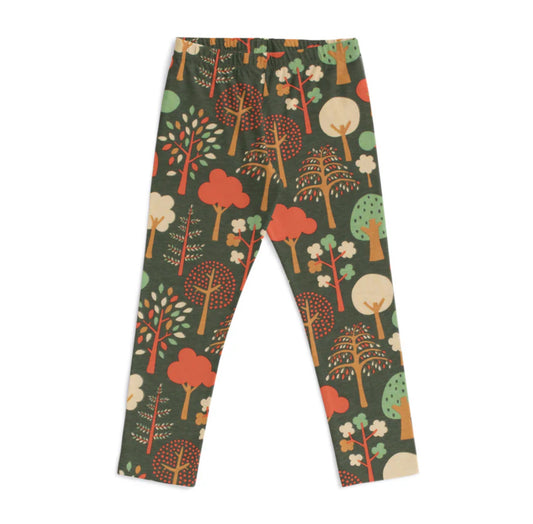 Leggings - Trees Dark Green