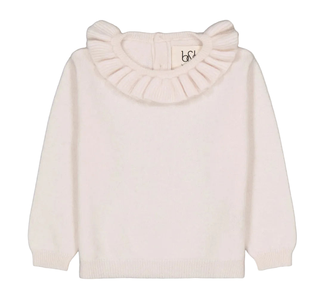Cashmere Frills Sweater - Ivory