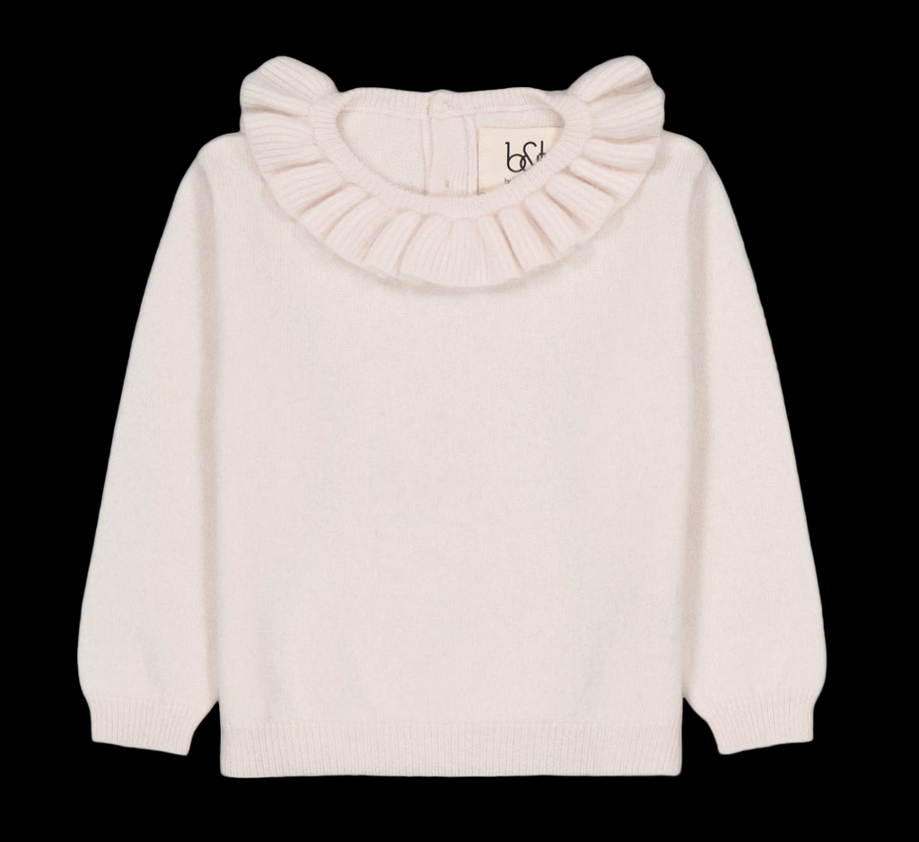 Cashmere Frills Sweater - Ivory