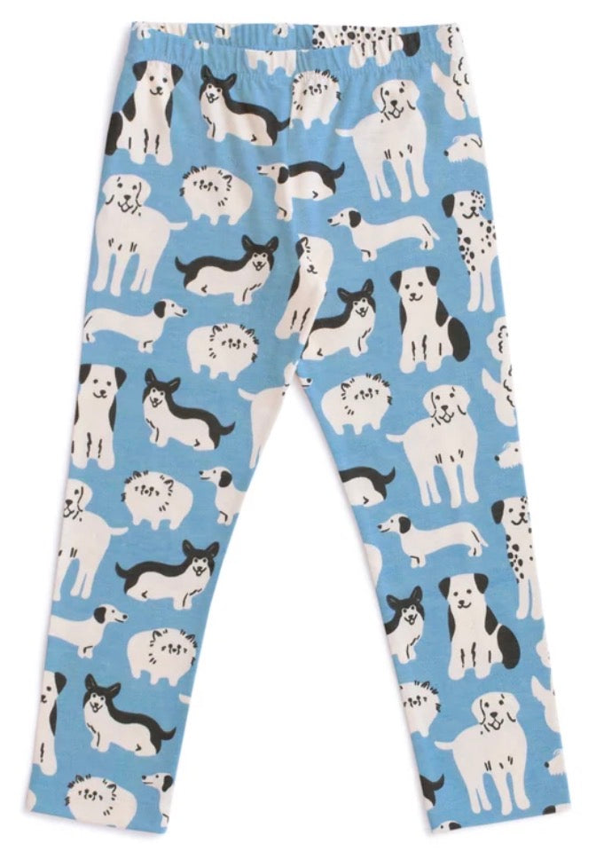 Leggings - Dog Parade Blue