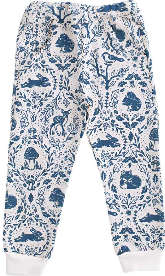 Sweatpants - Animal Tapestry Delft Blue