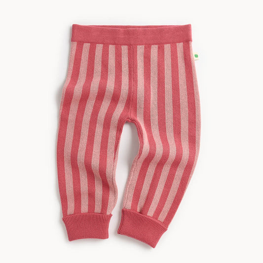Stripe Knit Trouser - Rosy
