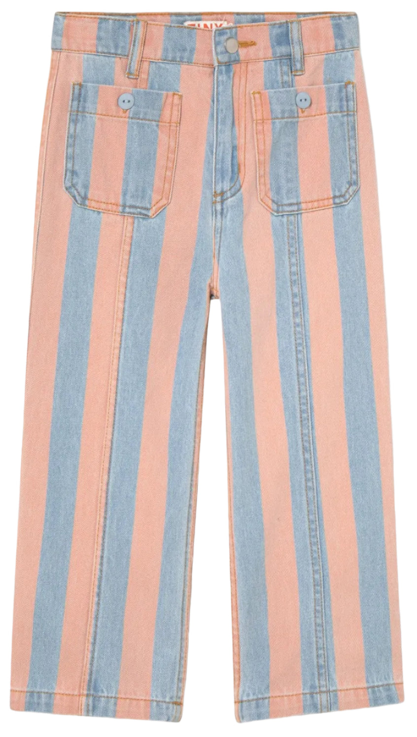 Pink Stripes Denim Pant