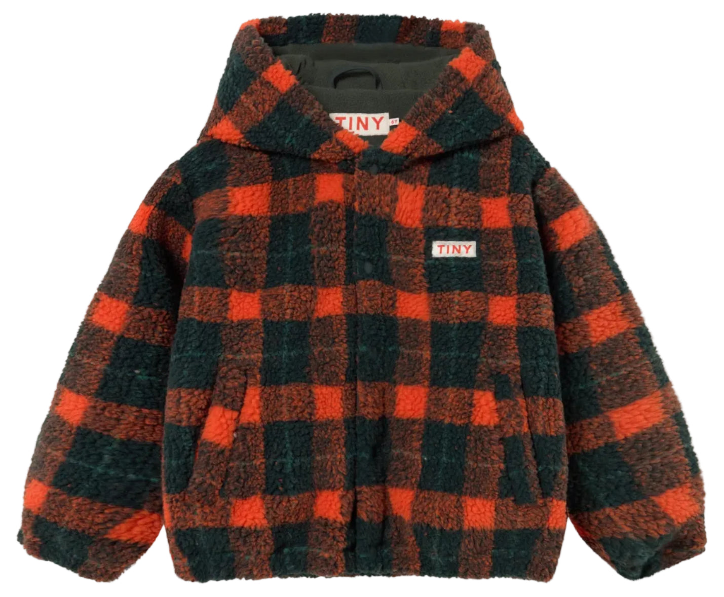 Red Check Sherpa Hoodie