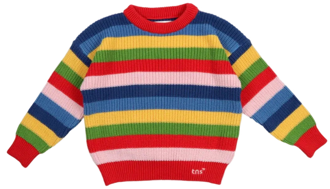 Canela Jumper Tulip Red Multicolor Stripes