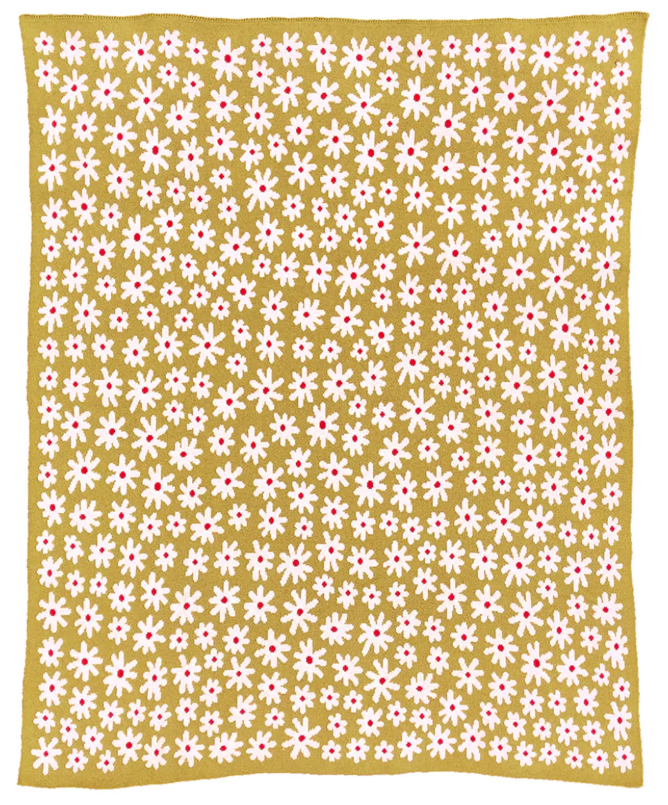 Starry Meadow Throw Blanket - Strawberry