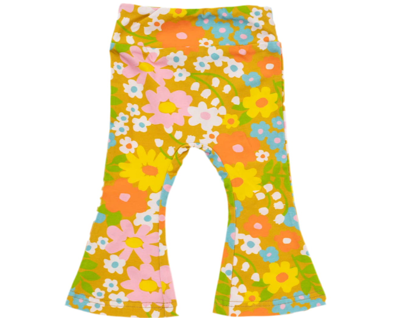 Sixties Floral Bell Bottoms Leggings