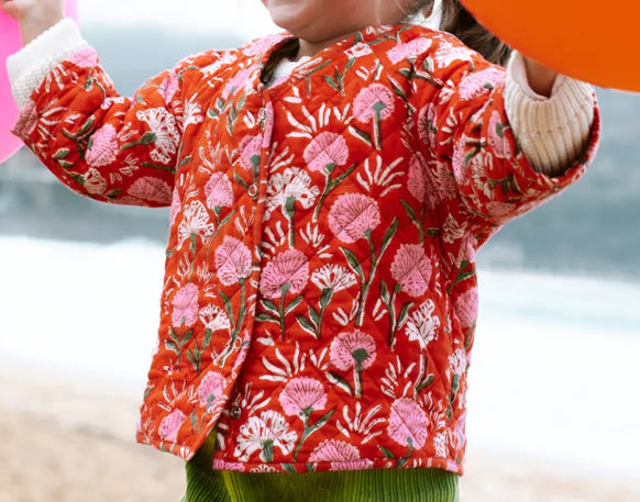 Lorea Quilted Jacket - Blue/Pink