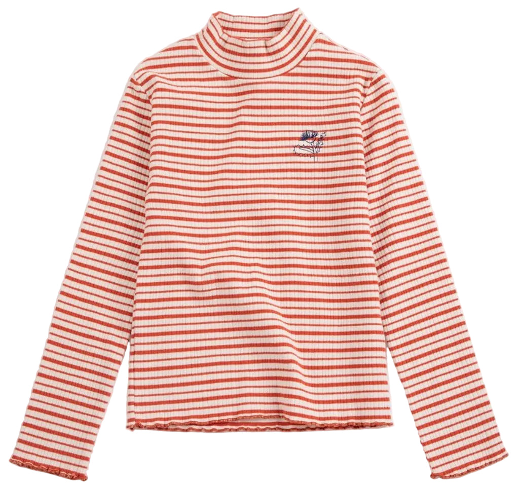Energy Flower Stripes Turtle Neck