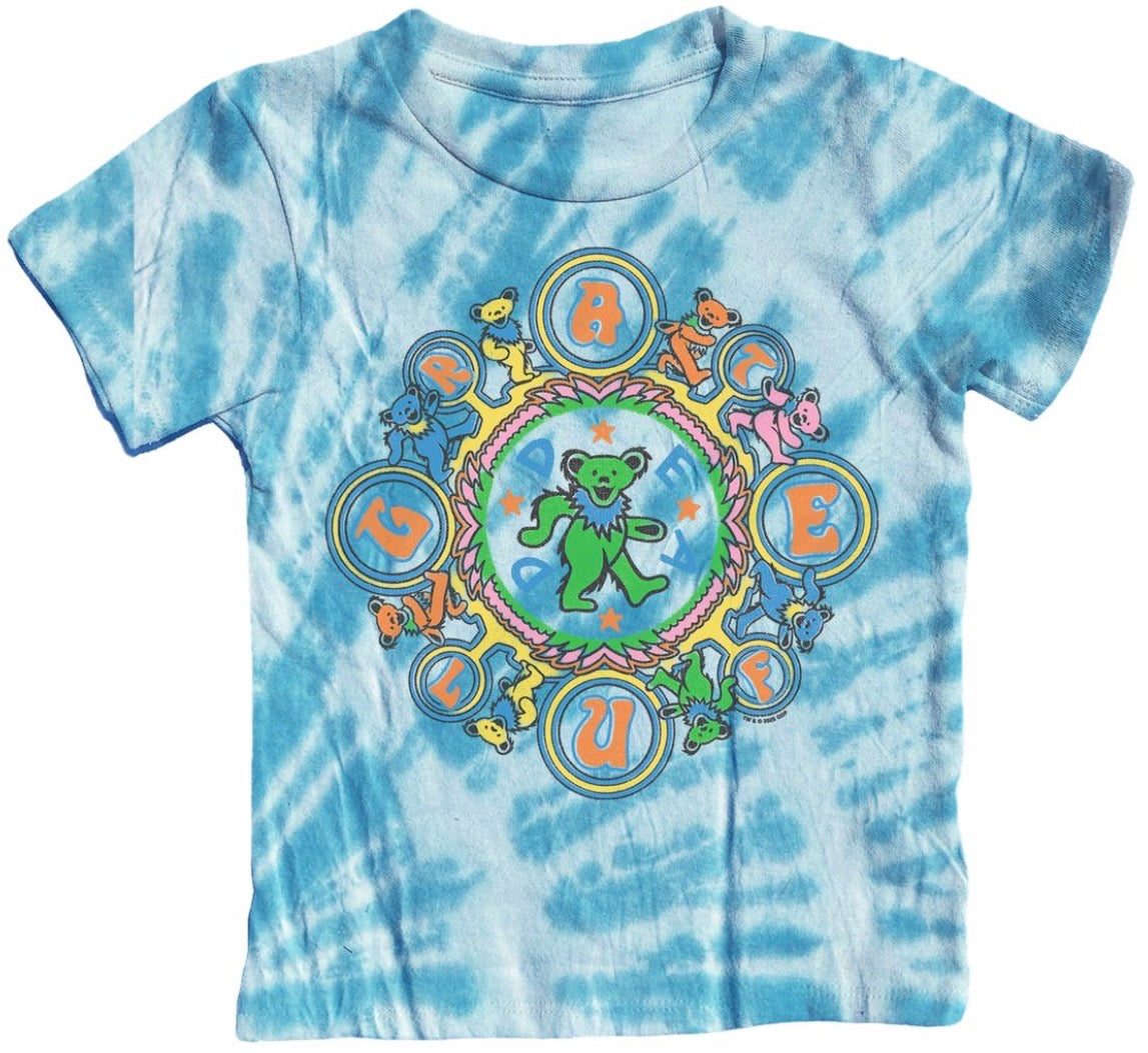 Grateful Dead Kaleidescope Bears Tie Dye  SS Tee