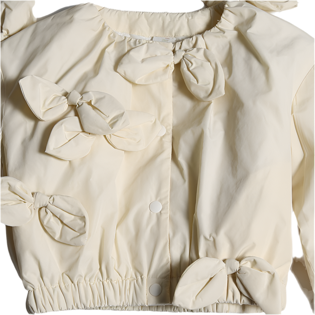 Estrella Bow Embellished Bomber - Opal