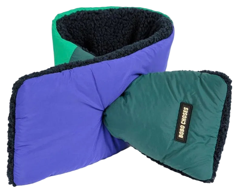 Colorblock Sheepskin Neckwarmer