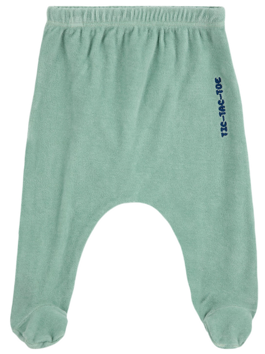 Tic Tac Toe Footed Leggings - Light Green