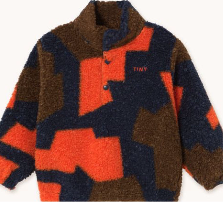 Abstract Sherpa Fleece Sweatshirt