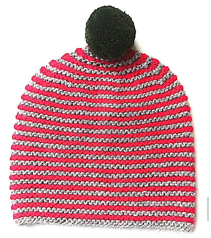 Striped Pom Hat Holly