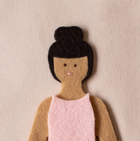 Felt Doll - Starter Girl in Caramel