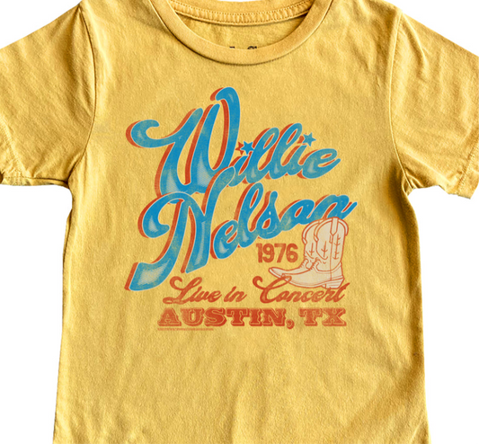 Willie Nelson Austin Yellow SS Tee