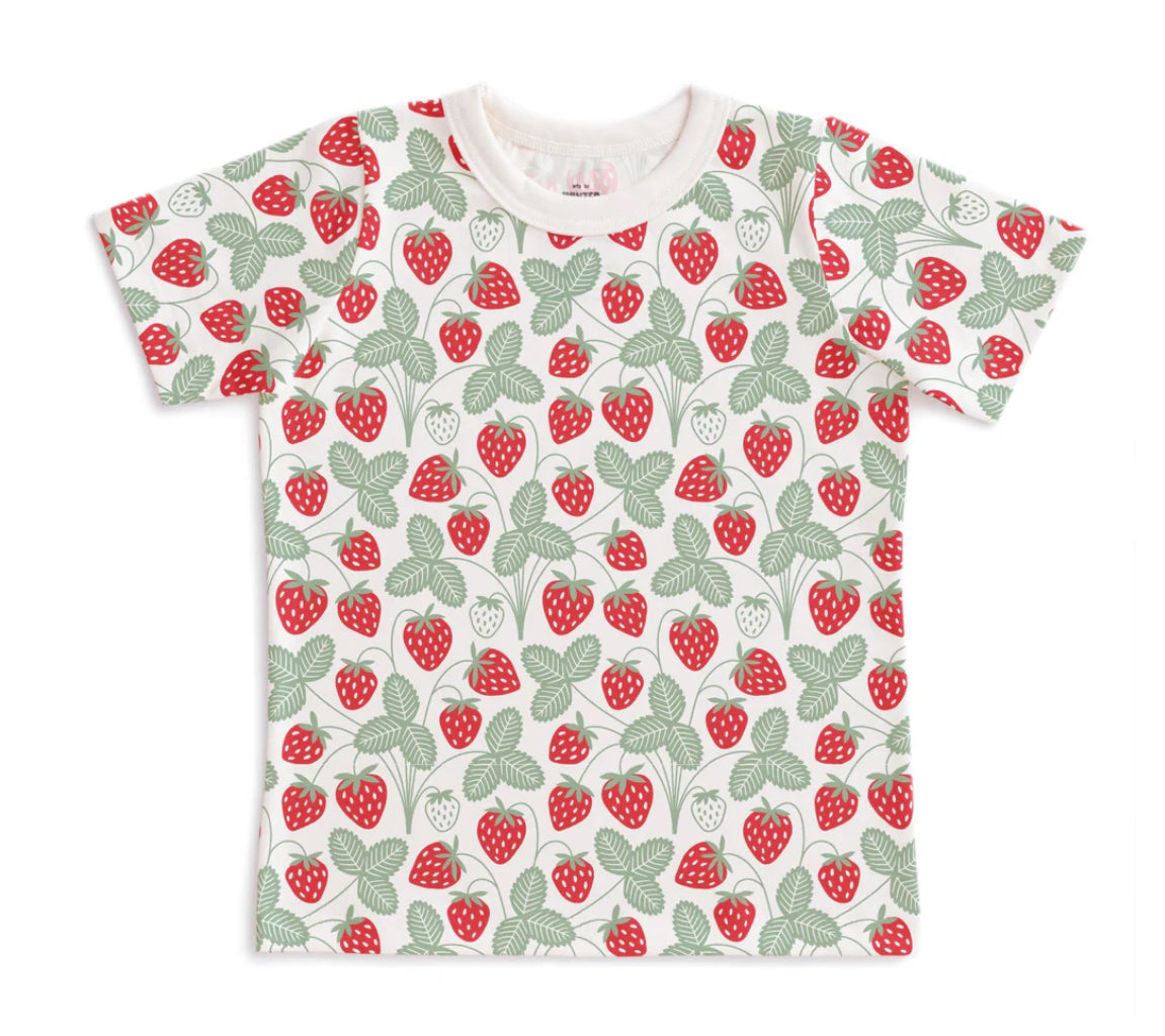 Tee Shirt SS - Strawberries Red/Green