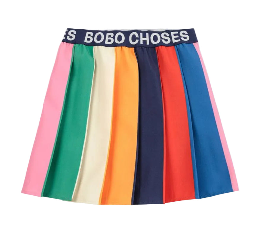 Bobo Color Block Pleated Skirt