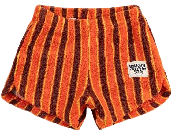 Striped Brick Terry Cloth Shorts