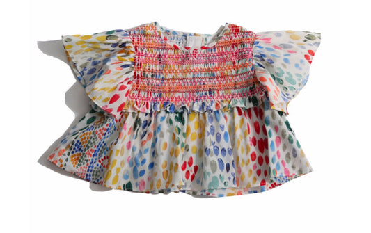 Baby Sofia Smocked Blouse/Lelo Gathered Bloomers Set