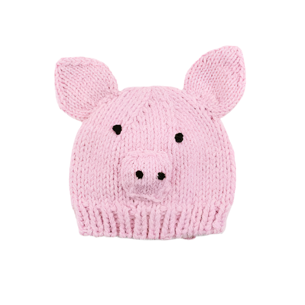 Sammie Pig | Hand Knit Kids & Baby Hat