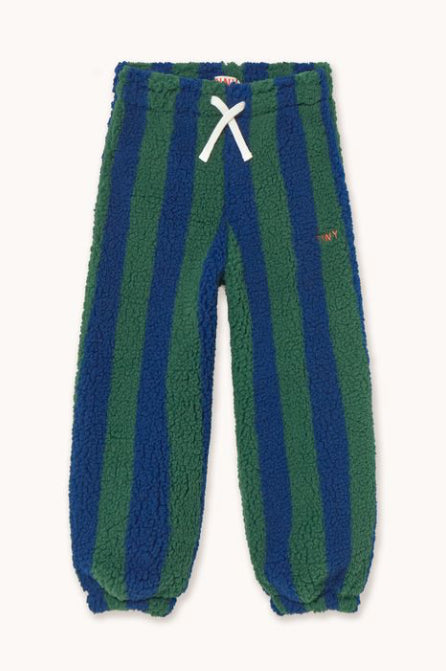 Stripes Sherpa Fleece Sweatpants - Blue