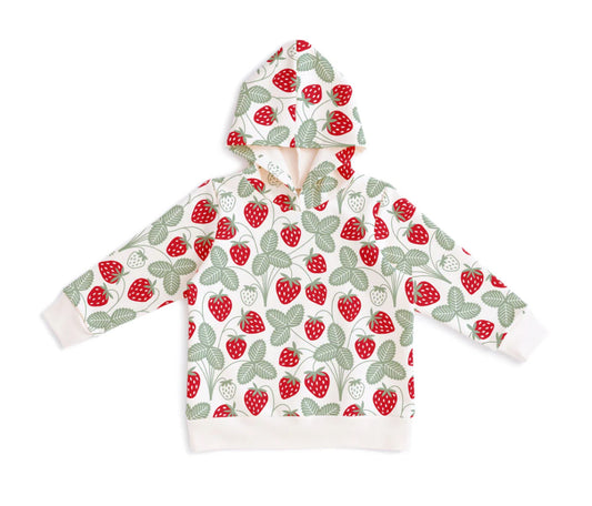 Hoodie - Strawberries Red & Green