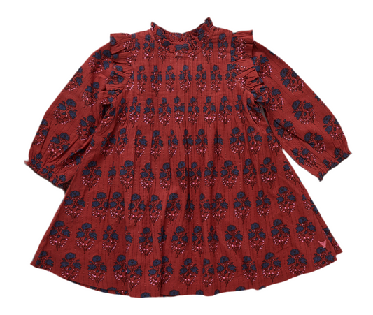 Jaipur Dress - Red Autumn Strawflower