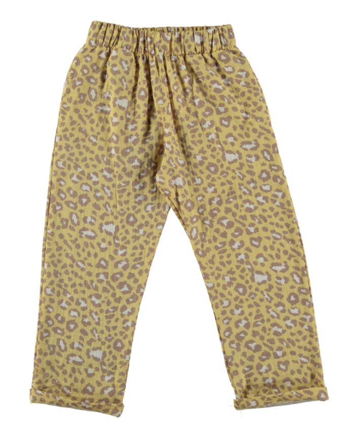 Animal Print Pajama Style Trousers