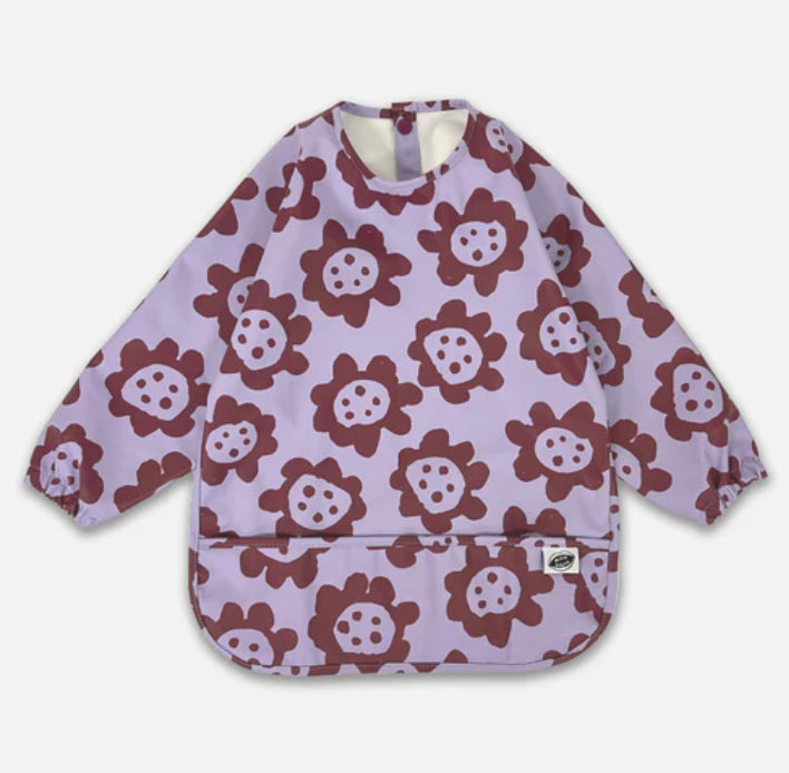 Smock Bib - Violet Sunflowers