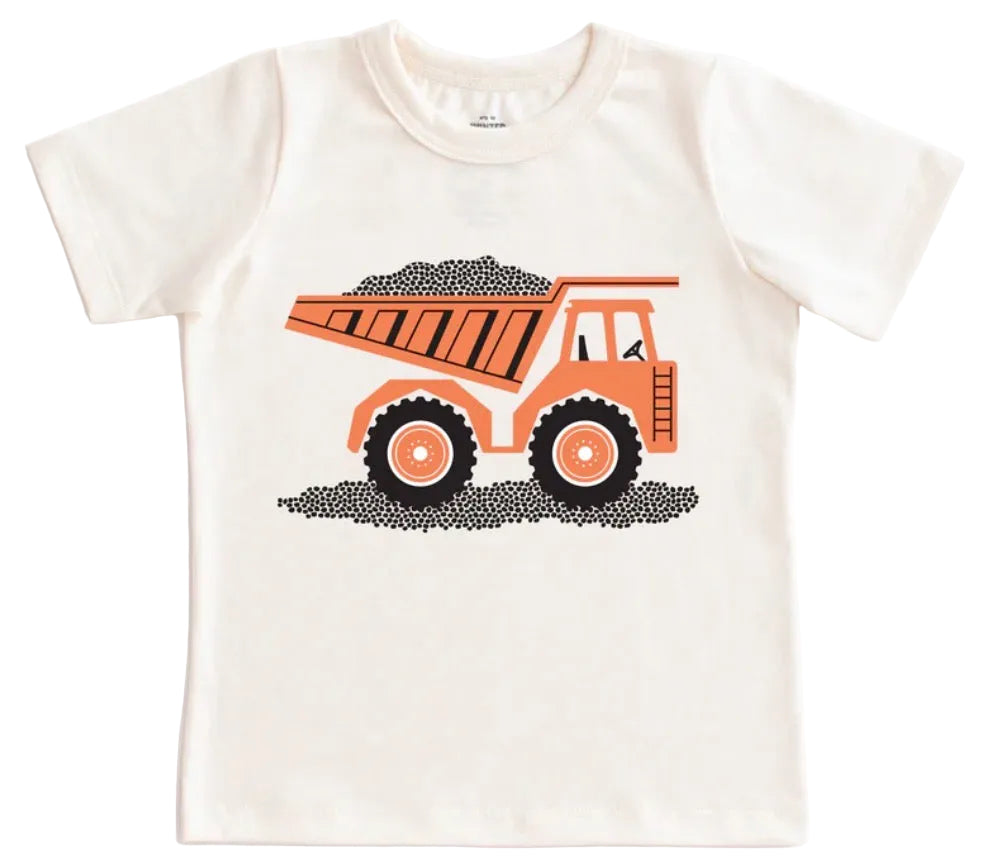 Short Sleeve Graphic Tee - Dump Truck Natural