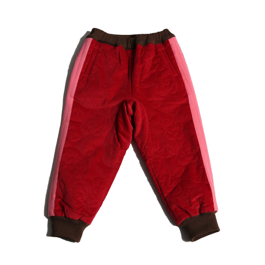 Bloom Padded Track Pants - Ruby