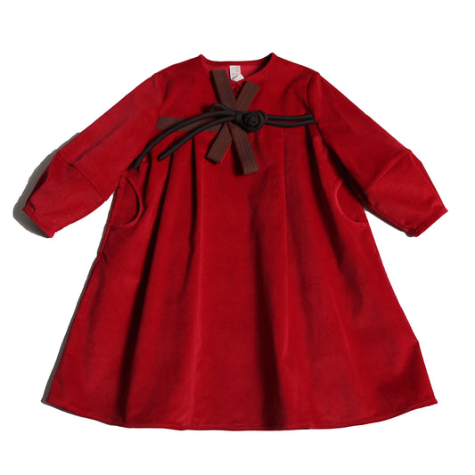 Luna Empire Waist Frock - Ruby