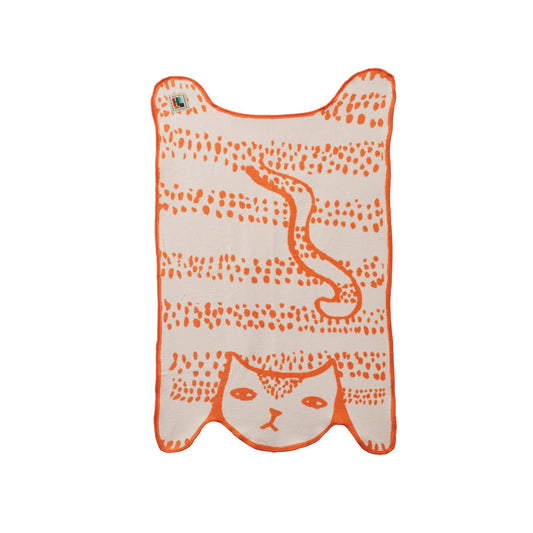 Cat Cotton Mini Blanket ORANGE (2/24)